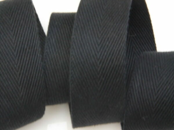 Cotton Webbing- Black per linear metre